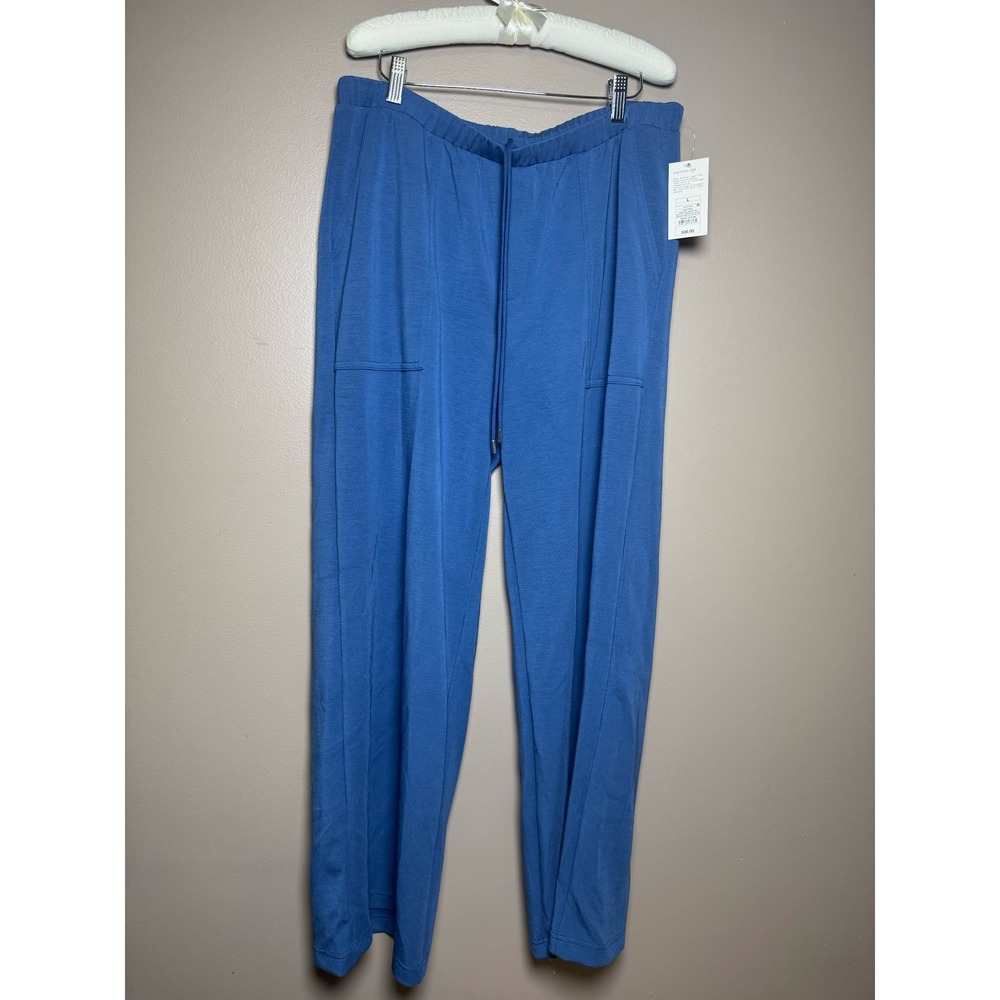 A New Day Blue High-Rise Wide Leg Drawstring Pants Large NWT